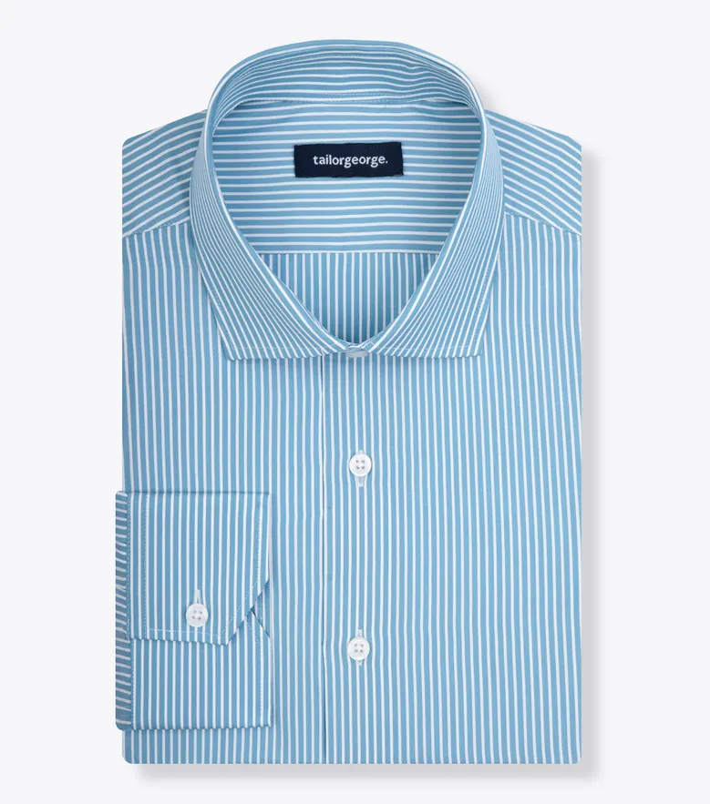 Camisa de popelina blanca lisa de fácil planchado