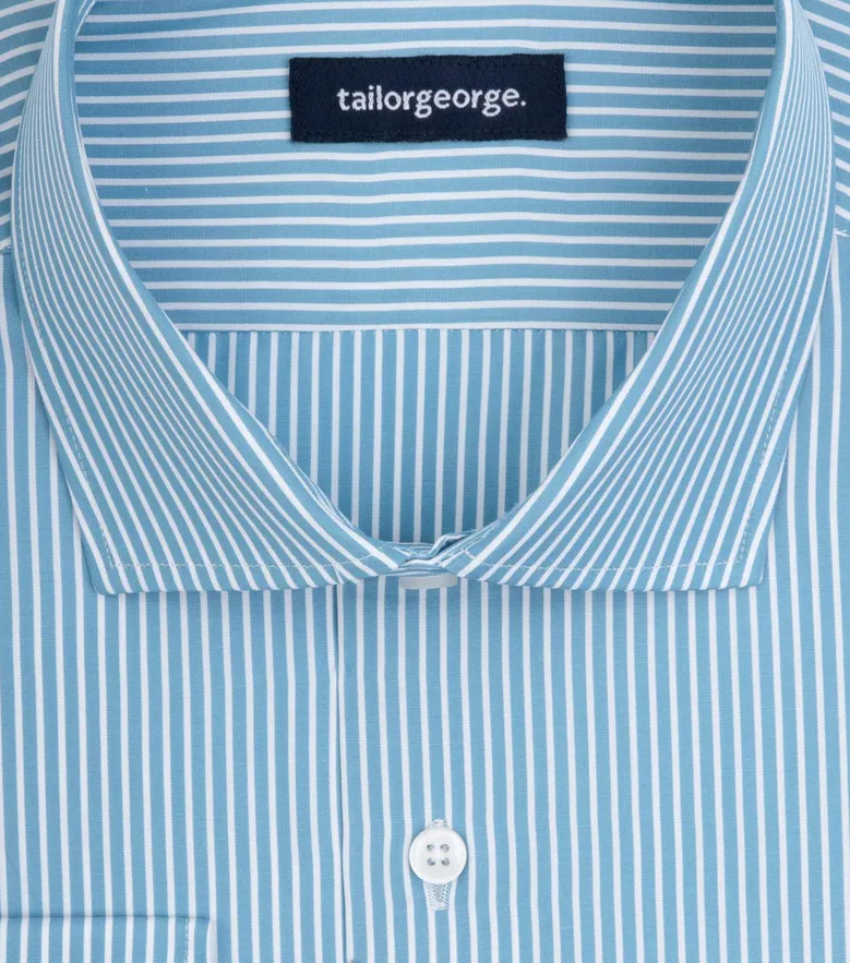 Camisa de popelina blanca lisa de fácil planchado