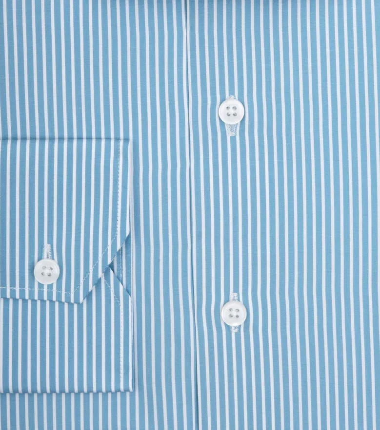 Camisa de popelina blanca lisa de fácil planchado