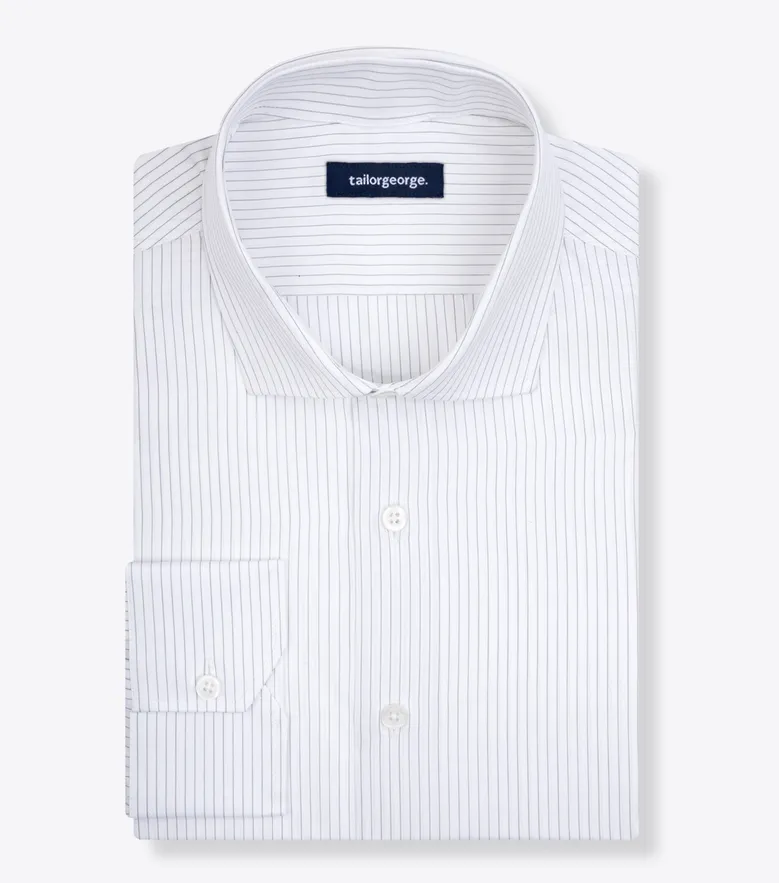 Camisa de popelina blanca lisa de fácil planchado