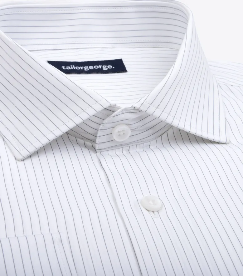 Camisa de popelina blanca lisa de fácil planchado