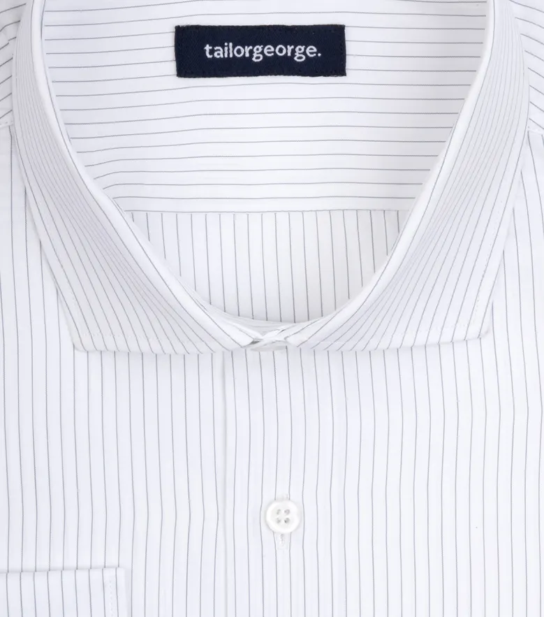 Camisa de popelina blanca lisa de fácil planchado