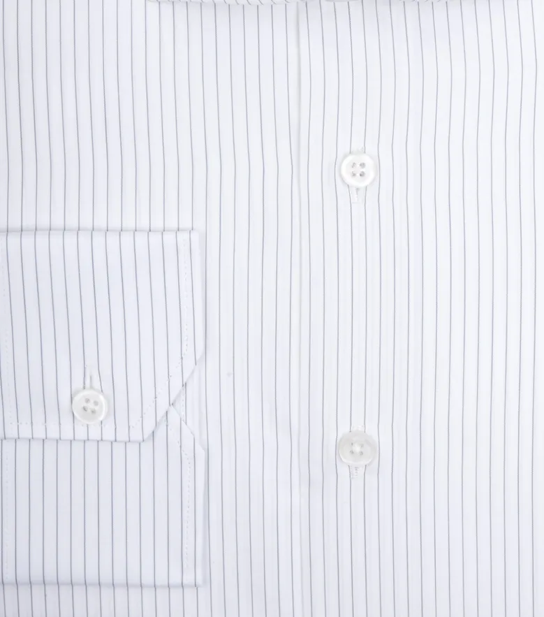 Camisa de popelina blanca lisa de fácil planchado