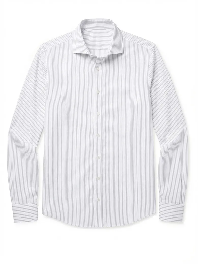 Camisa de popelina blanca lisa de fácil planchado