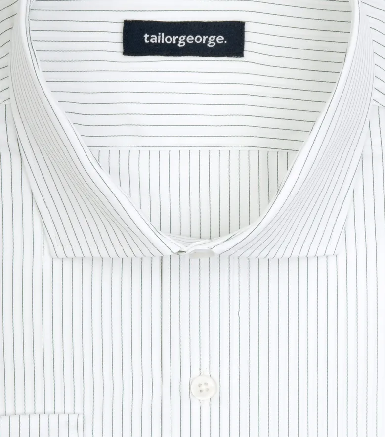 Camisa de popelina blanca lisa de fácil planchado