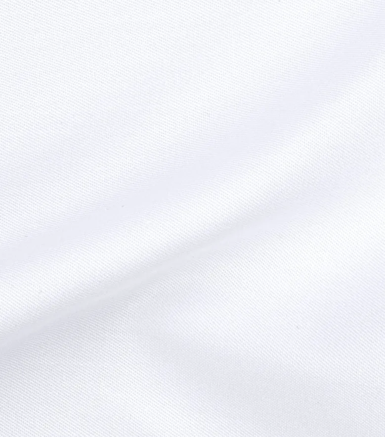 Camisa de popelina blanca lisa de fácil planchado