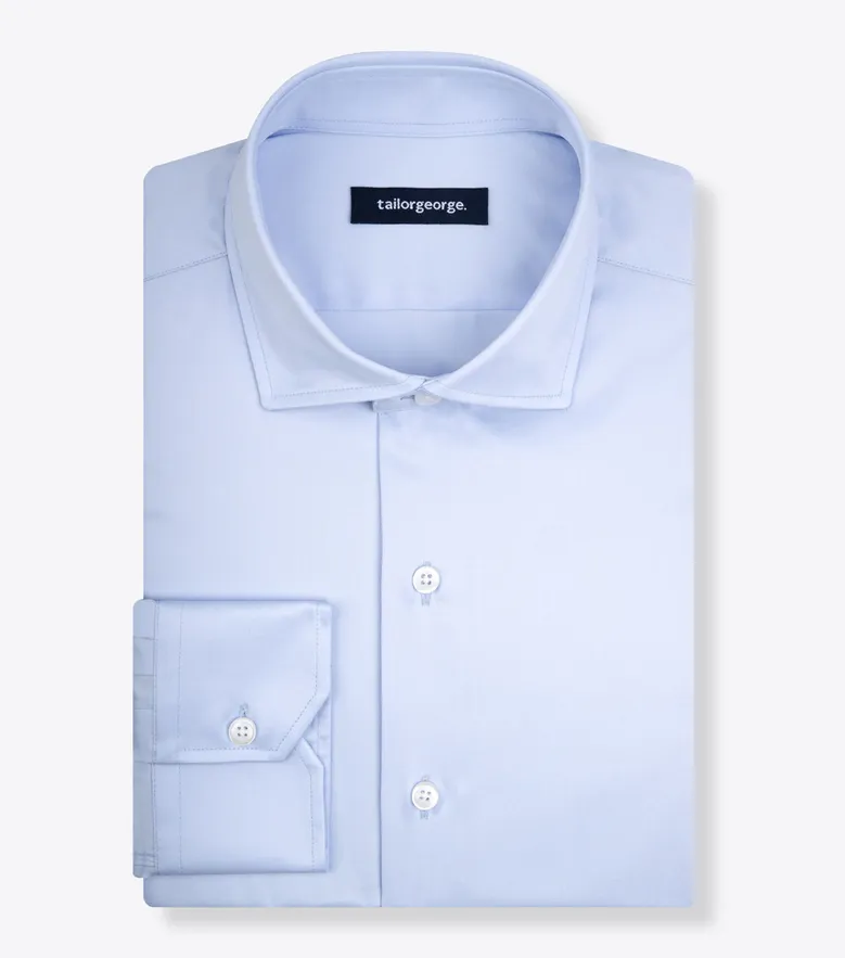Camisa de popelina blanca lisa de fácil planchado