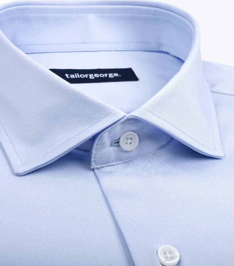 Camisa de popelina blanca lisa de fácil planchado
