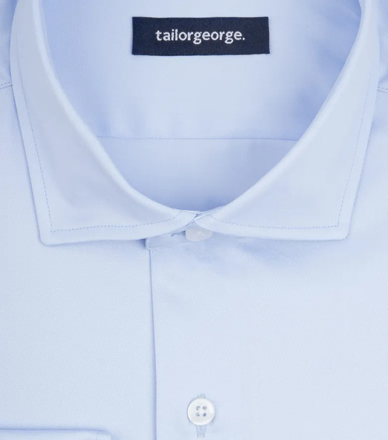 Camisa de popelina blanca lisa de fácil planchado