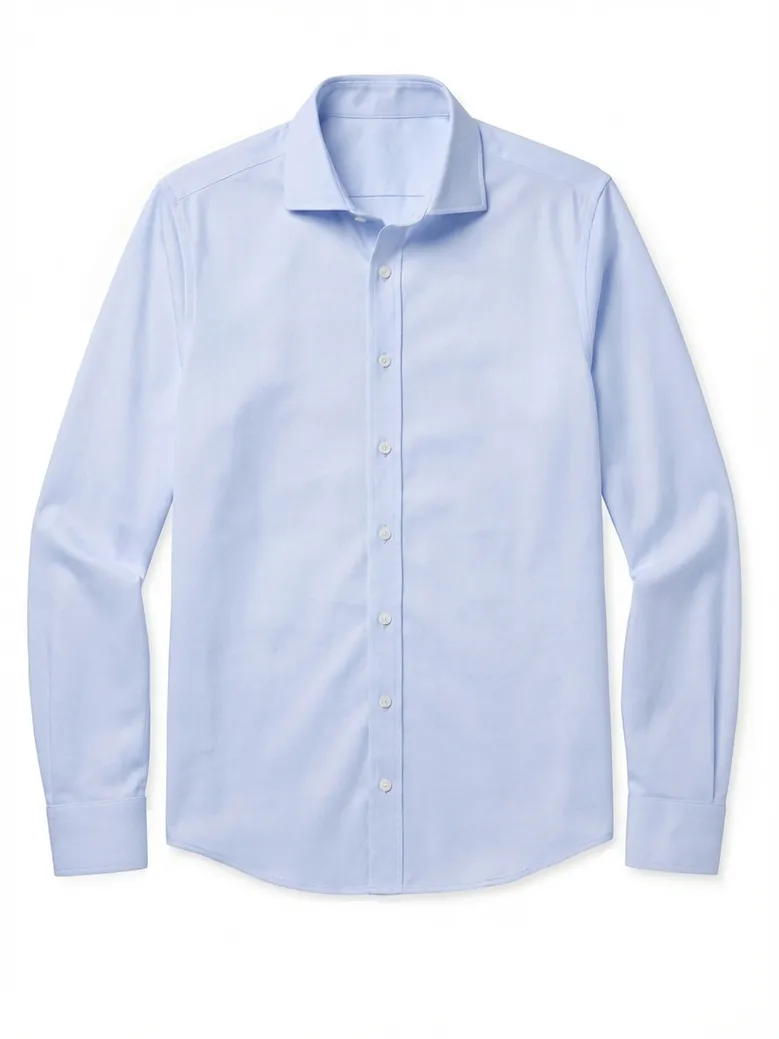 Camisa de popelina blanca lisa de fácil planchado