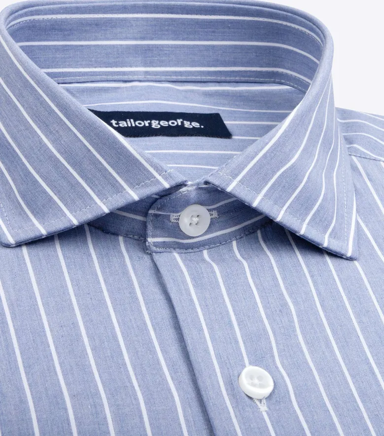 Camisa de popelina blanca lisa de fácil planchado