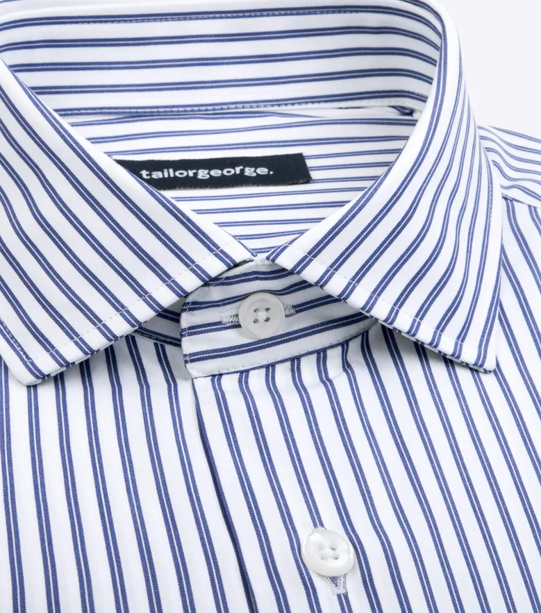 Camisa de popelina blanca lisa de fácil planchado