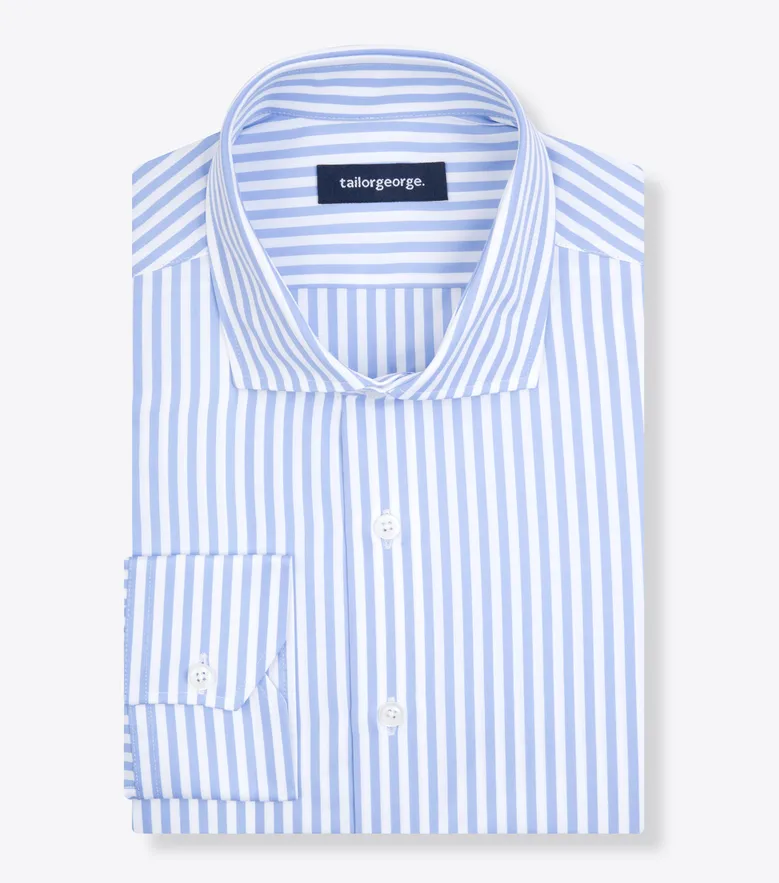 Camisa de popelina blanca lisa de fácil planchado
