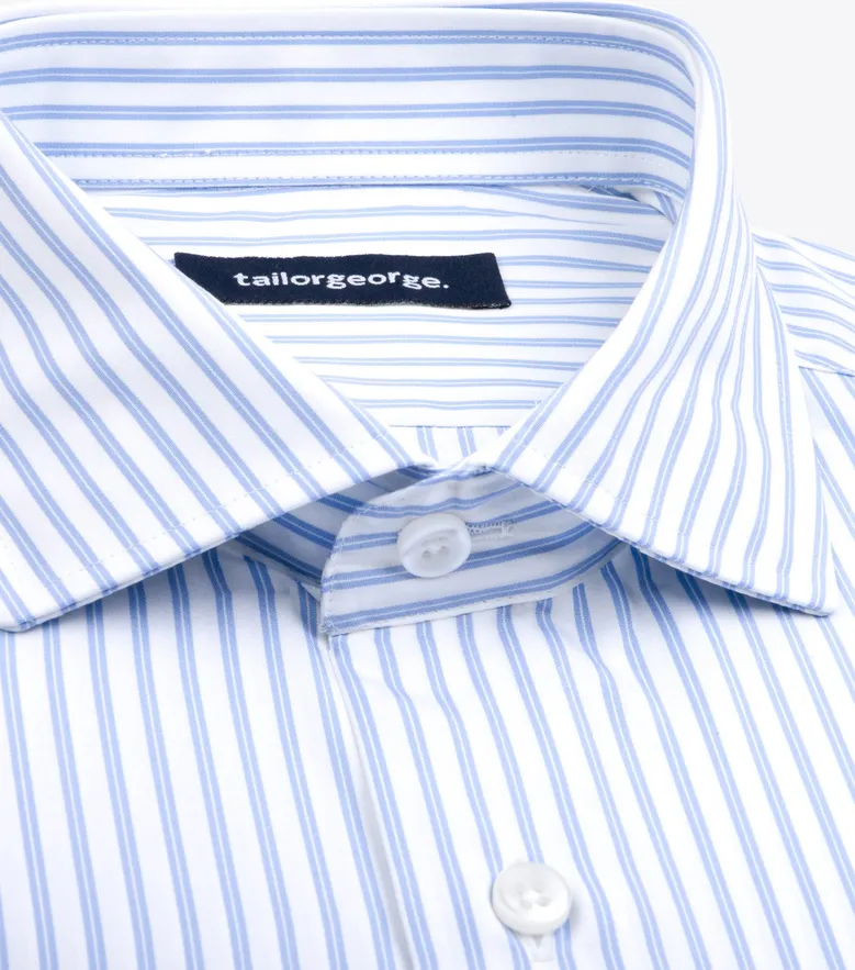 Camisa de popelina blanca lisa de fácil planchado