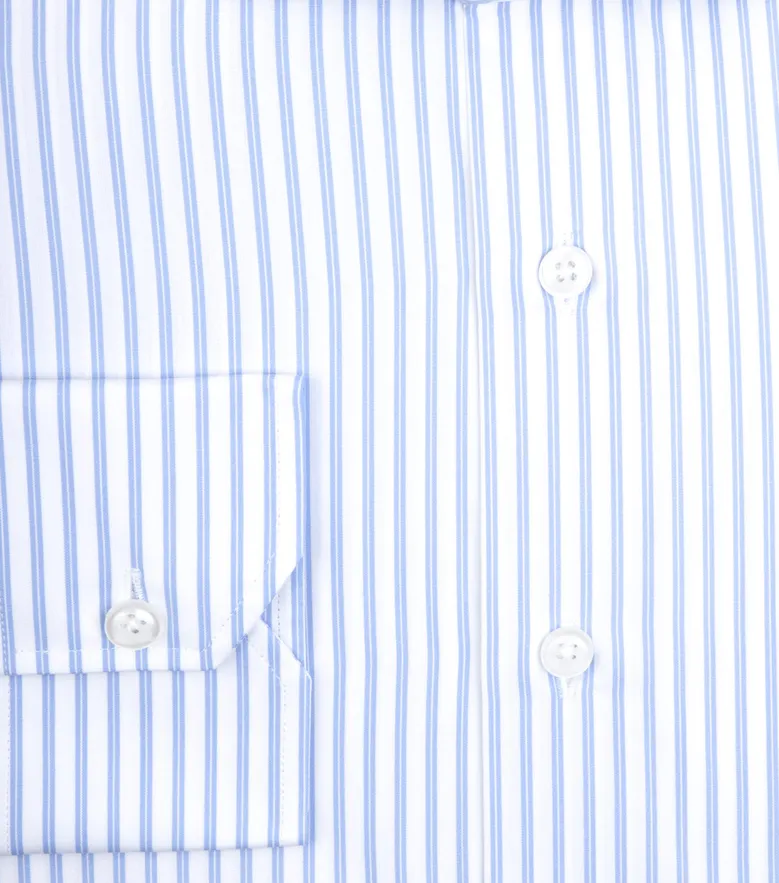 Camisa de popelina blanca lisa de fácil planchado