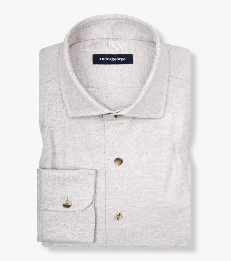 Camisa de popelina blanca lisa de fácil planchado