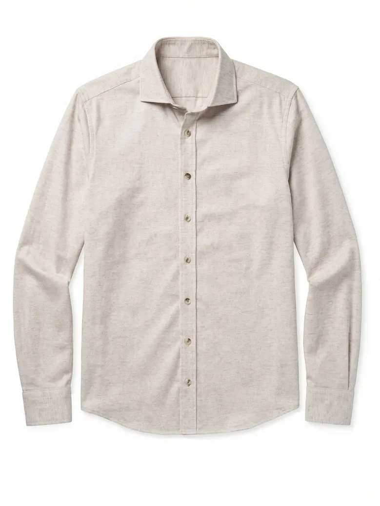 Camisa de popelina blanca lisa de fácil planchado