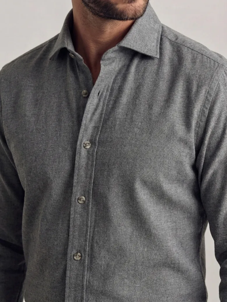 Camisa de popelina blanca lisa de fácil planchado