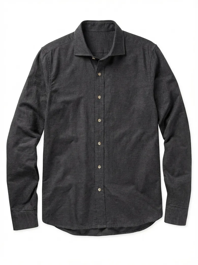 Camisa de popelina blanca lisa de fácil planchado