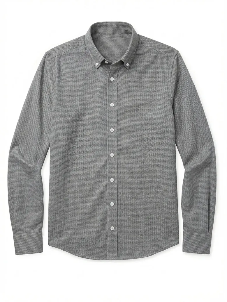 Camisa de popelina blanca lisa de fácil planchado