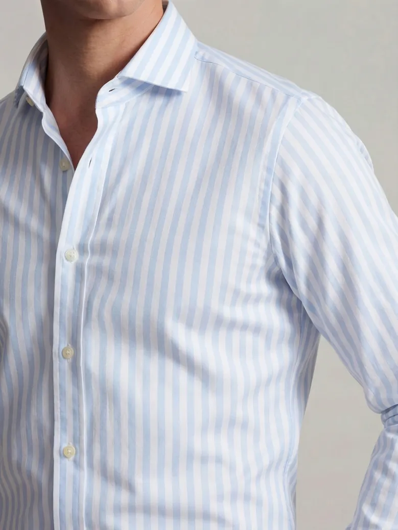 Camisa de popelina blanca lisa de fácil planchado