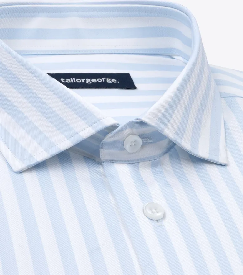 Camisa de popelina blanca lisa de fácil planchado