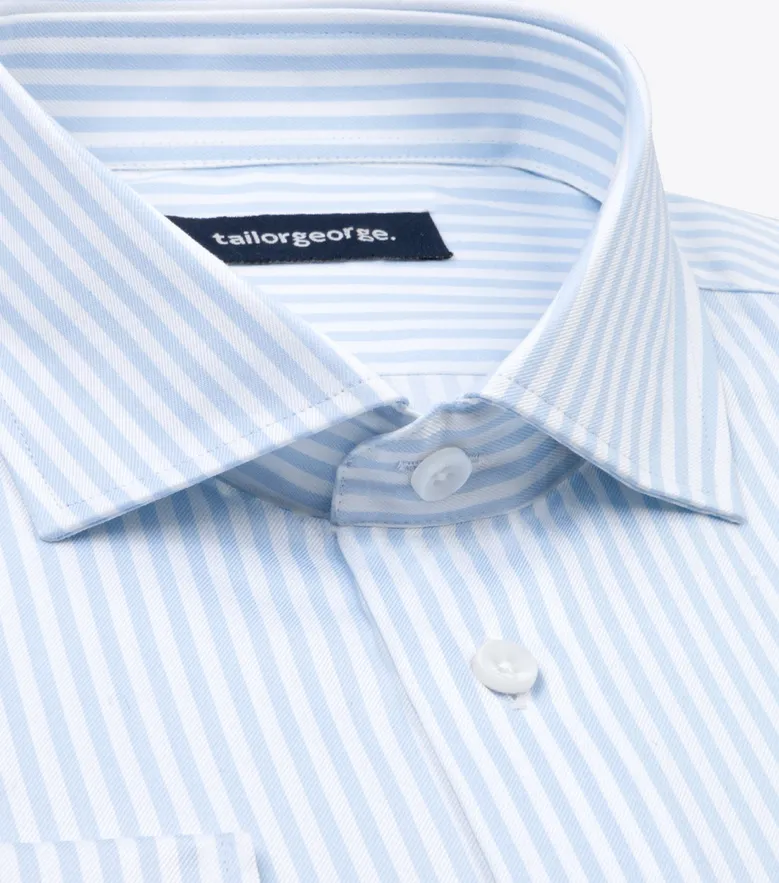 Camisa de popelina blanca lisa de fácil planchado