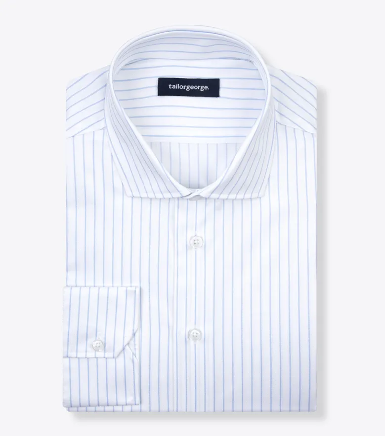 Camisa de popelina blanca lisa de fácil planchado
