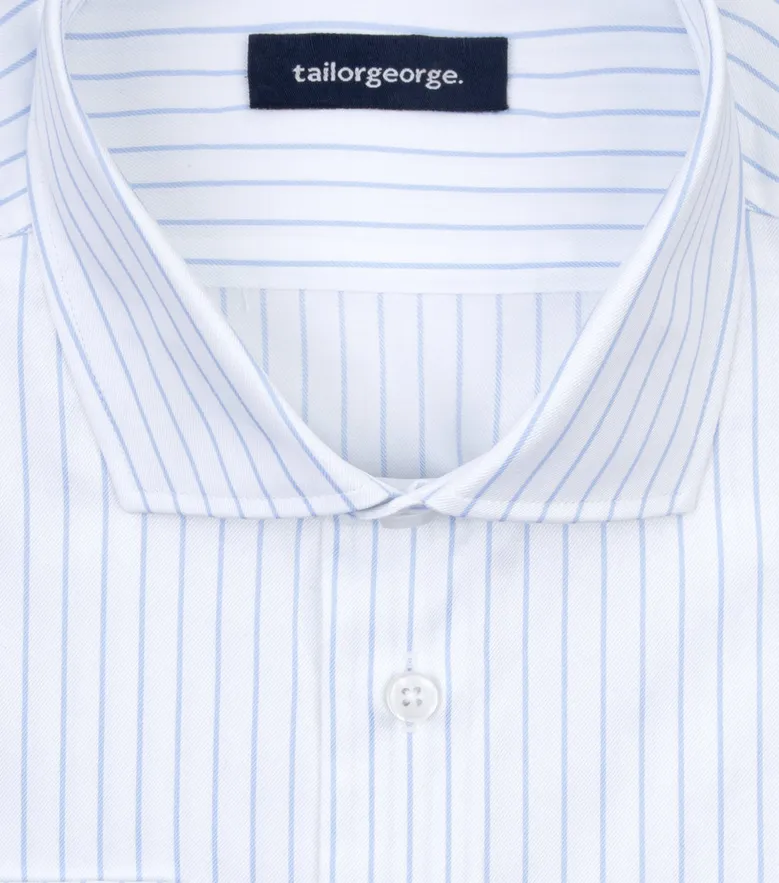 Camisa de popelina blanca lisa de fácil planchado