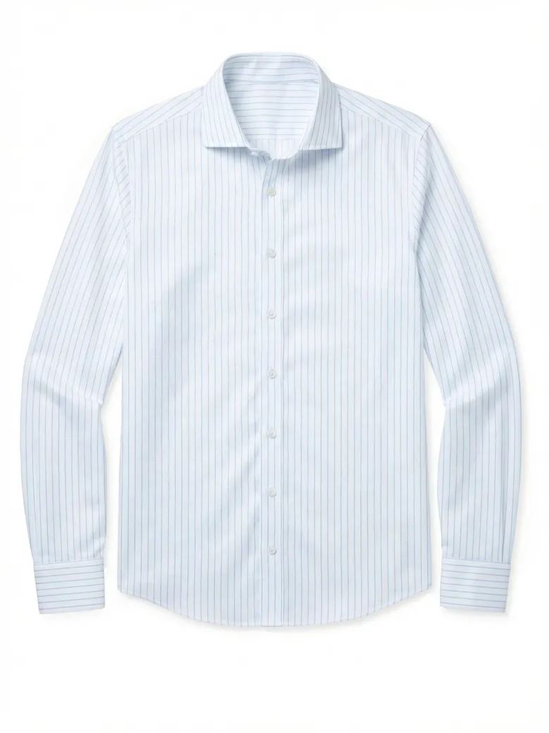Camisa de popelina blanca lisa de fácil planchado