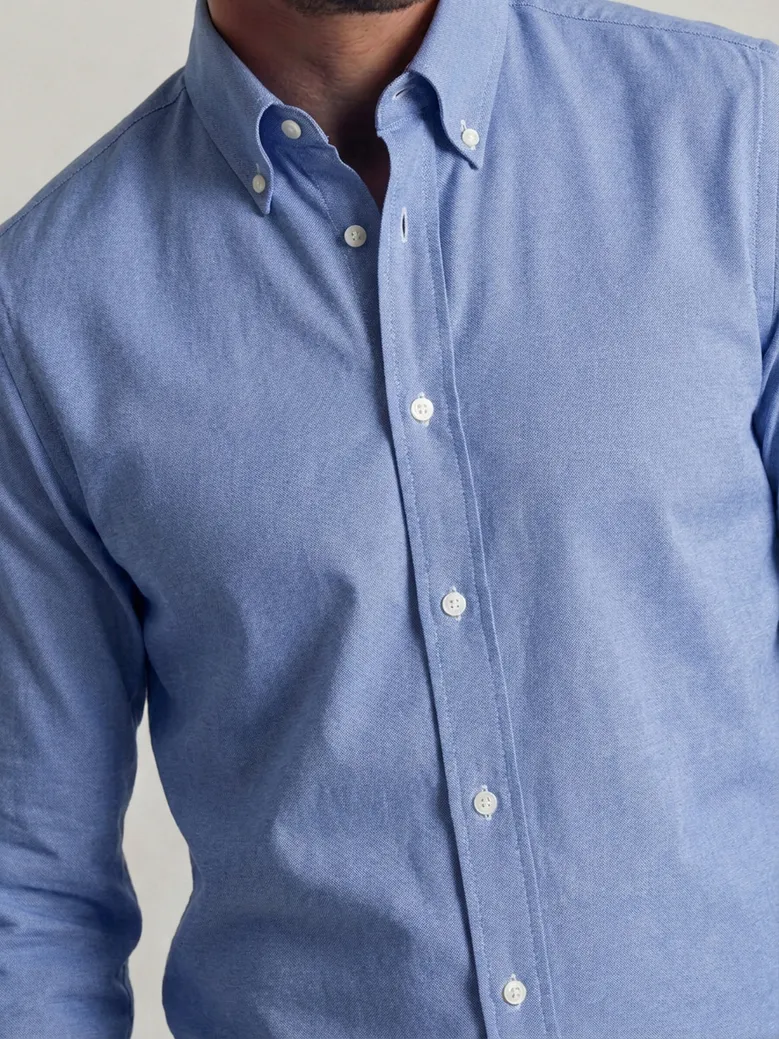 Camisa de popelina blanca lisa de fácil planchado