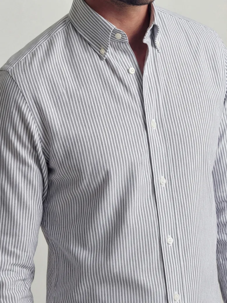 Camisa de popelina blanca lisa de fácil planchado
