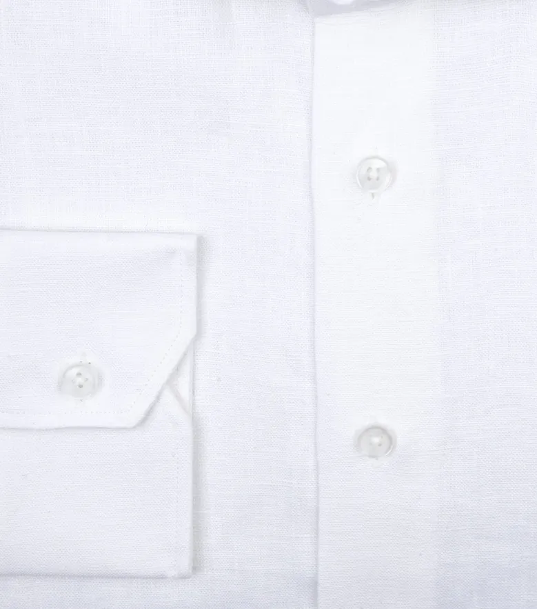 Camisa de popelina blanca lisa de fácil planchado