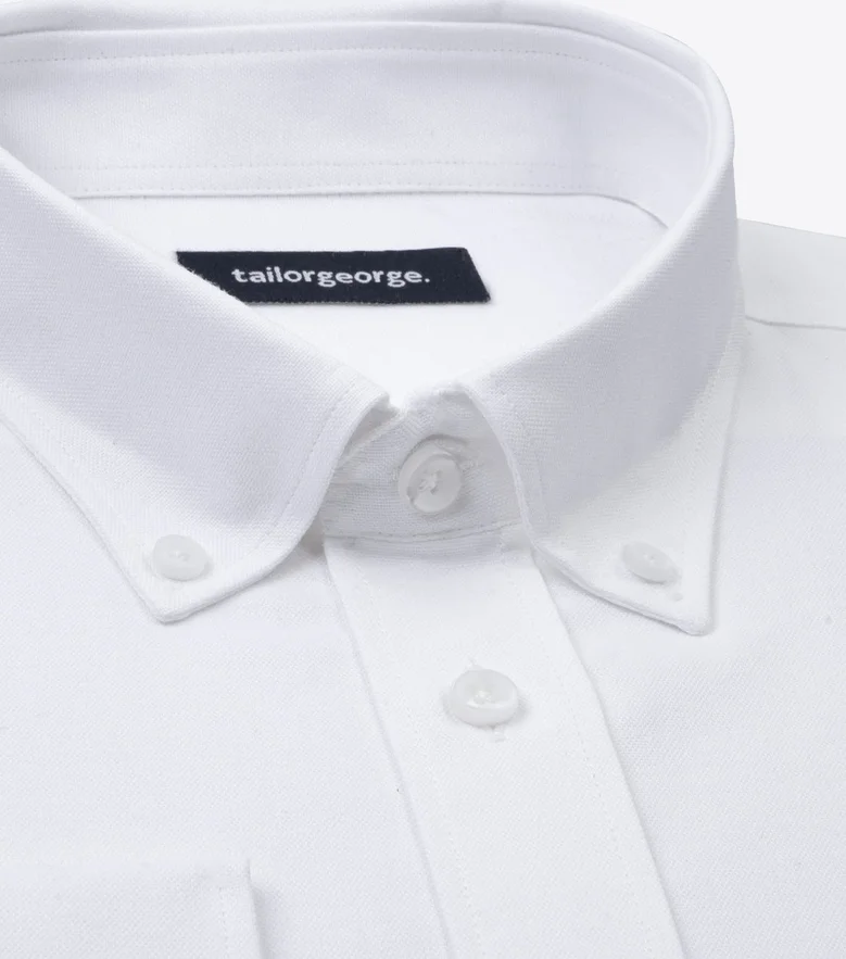 Camisa de popelina blanca lisa de fácil planchado
