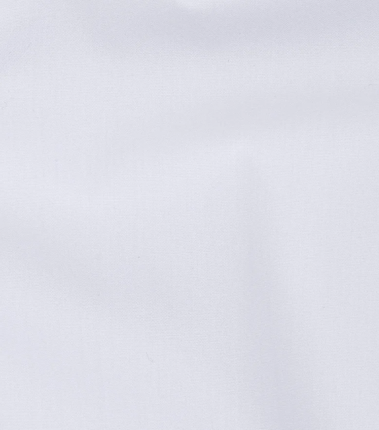 Camisa de popelina blanca lisa de fácil planchado