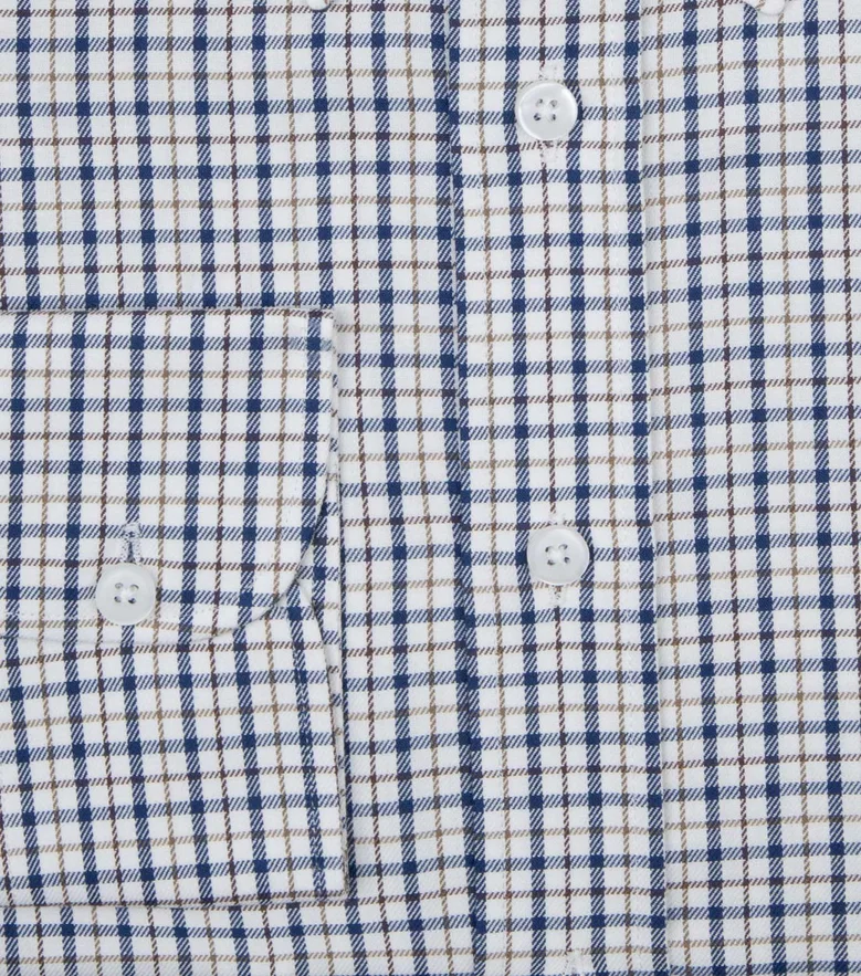 Camisa de popelina blanca lisa de fácil planchado
