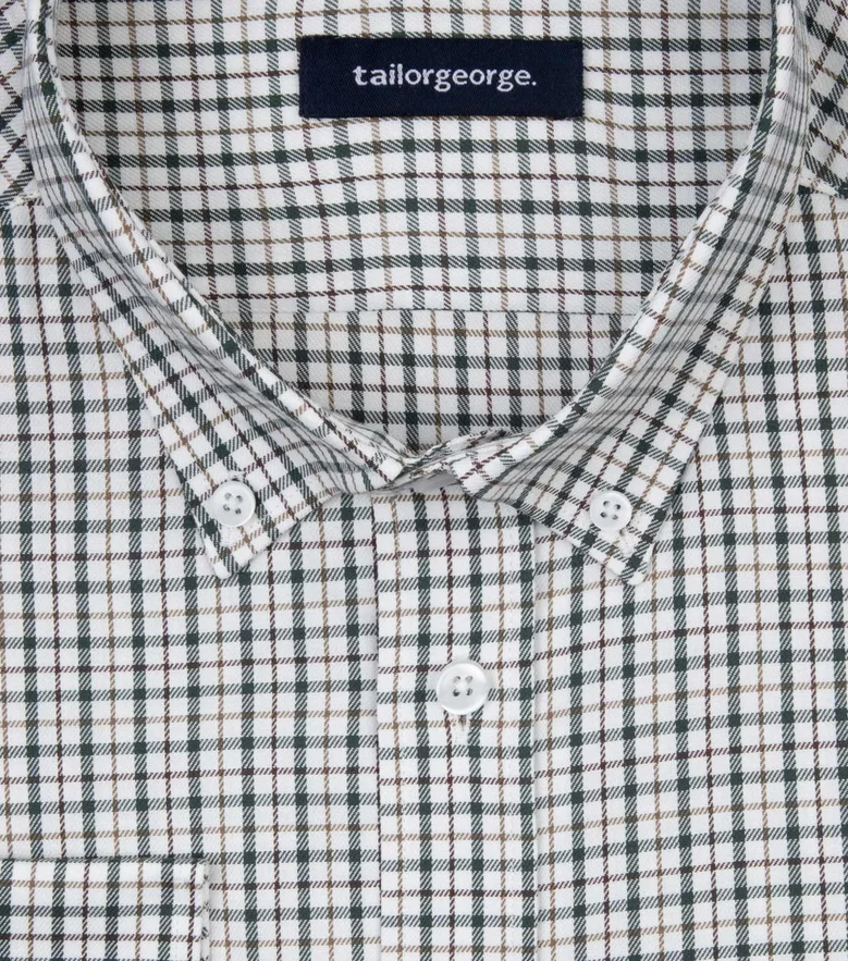 Camisa de popelina blanca lisa de fácil planchado