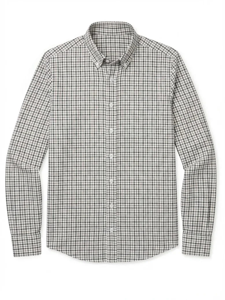 Camisa de popelina blanca lisa de fácil planchado