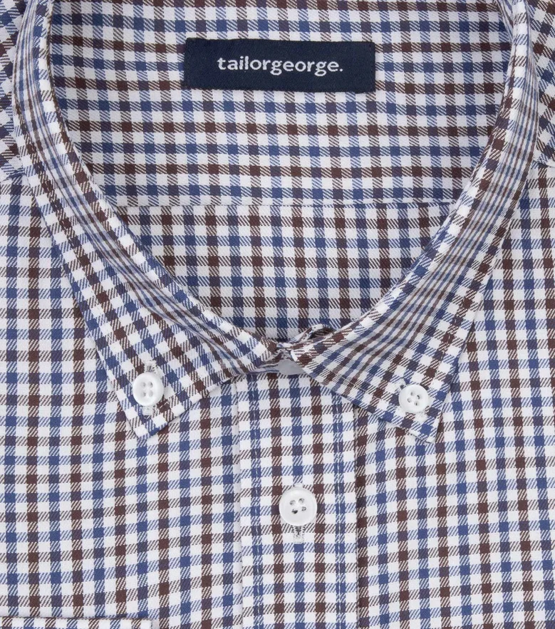 Camisa de popelina blanca lisa de fácil planchado