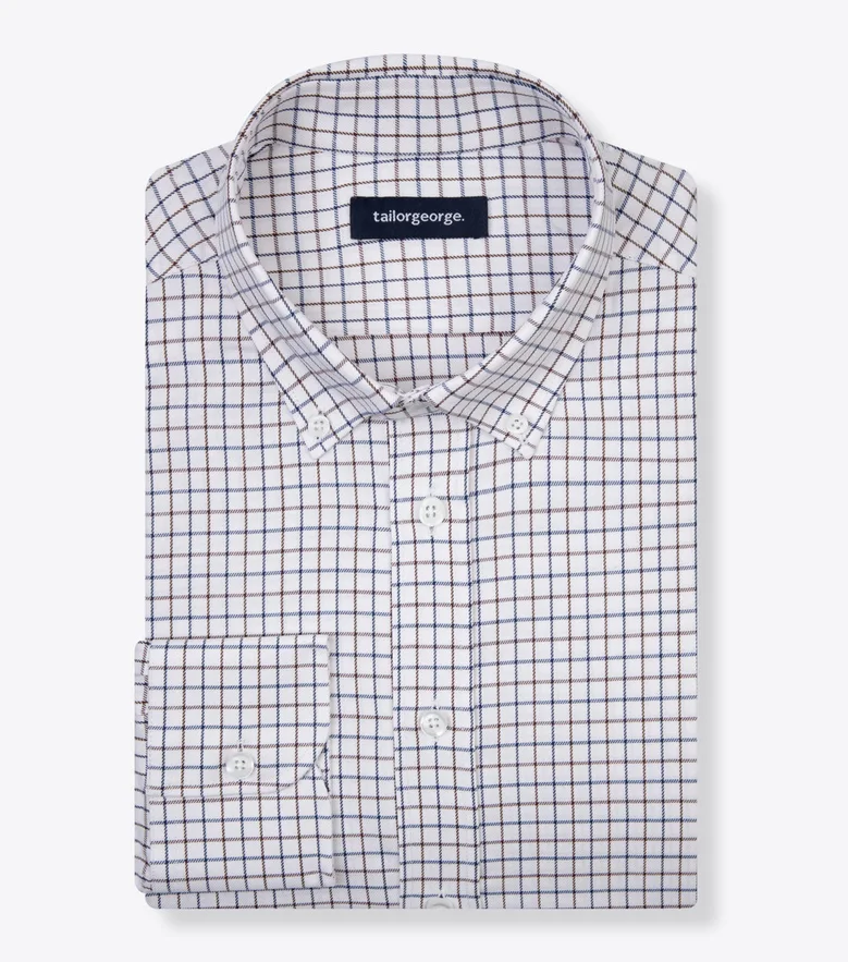 Camisa de popelina blanca lisa de fácil planchado