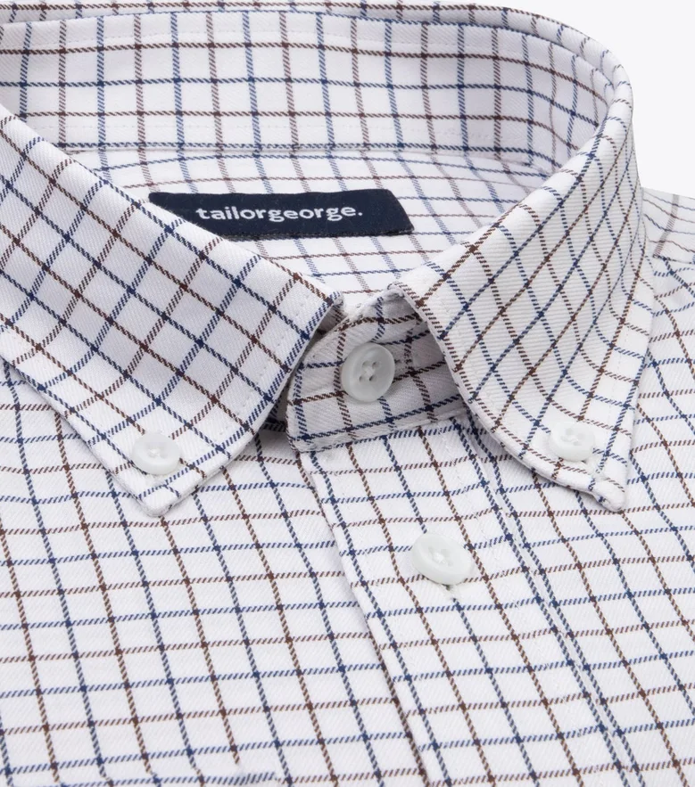 Camisa de popelina blanca lisa de fácil planchado