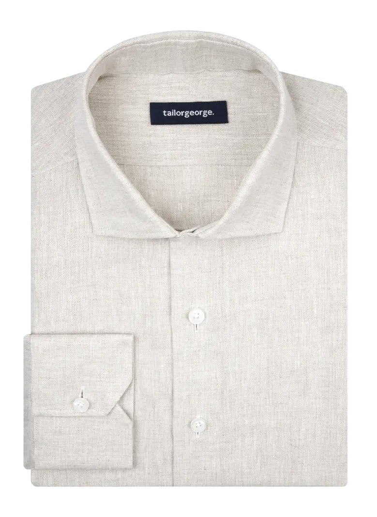 Camisa de popelina blanca lisa de fácil planchado