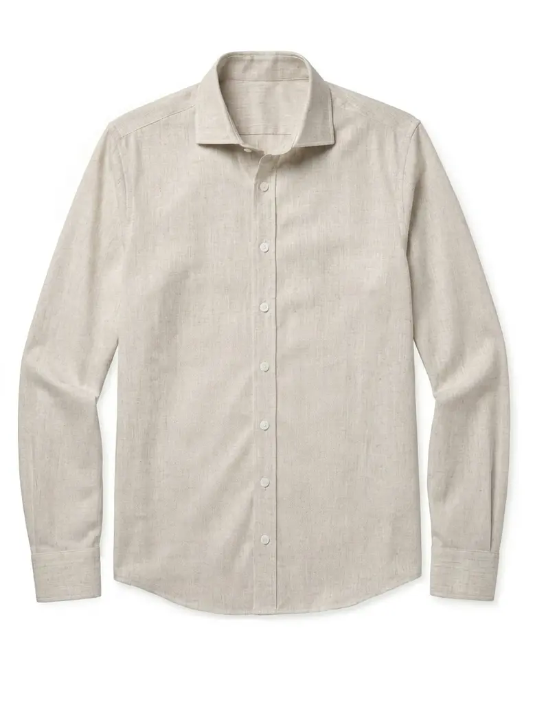 Camisa de popelina blanca lisa de fácil planchado