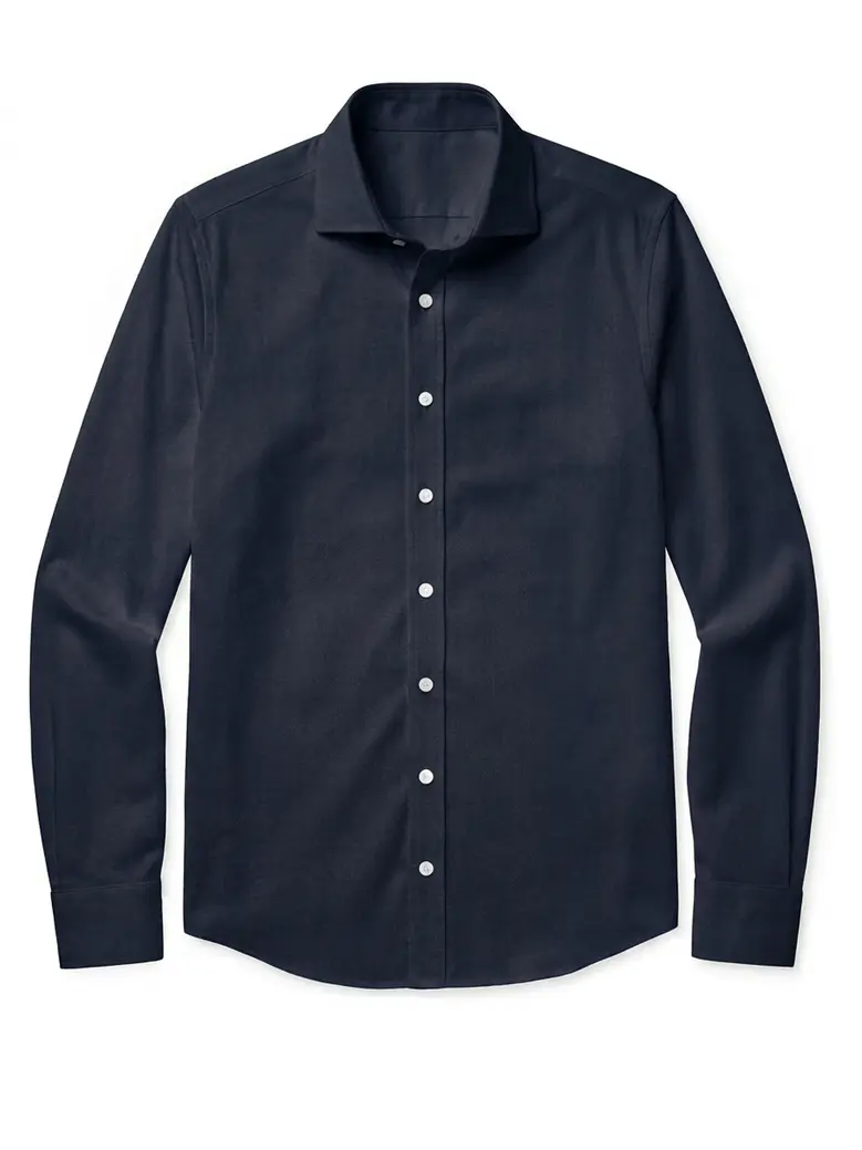 Camisa de popelina blanca lisa de fácil planchado