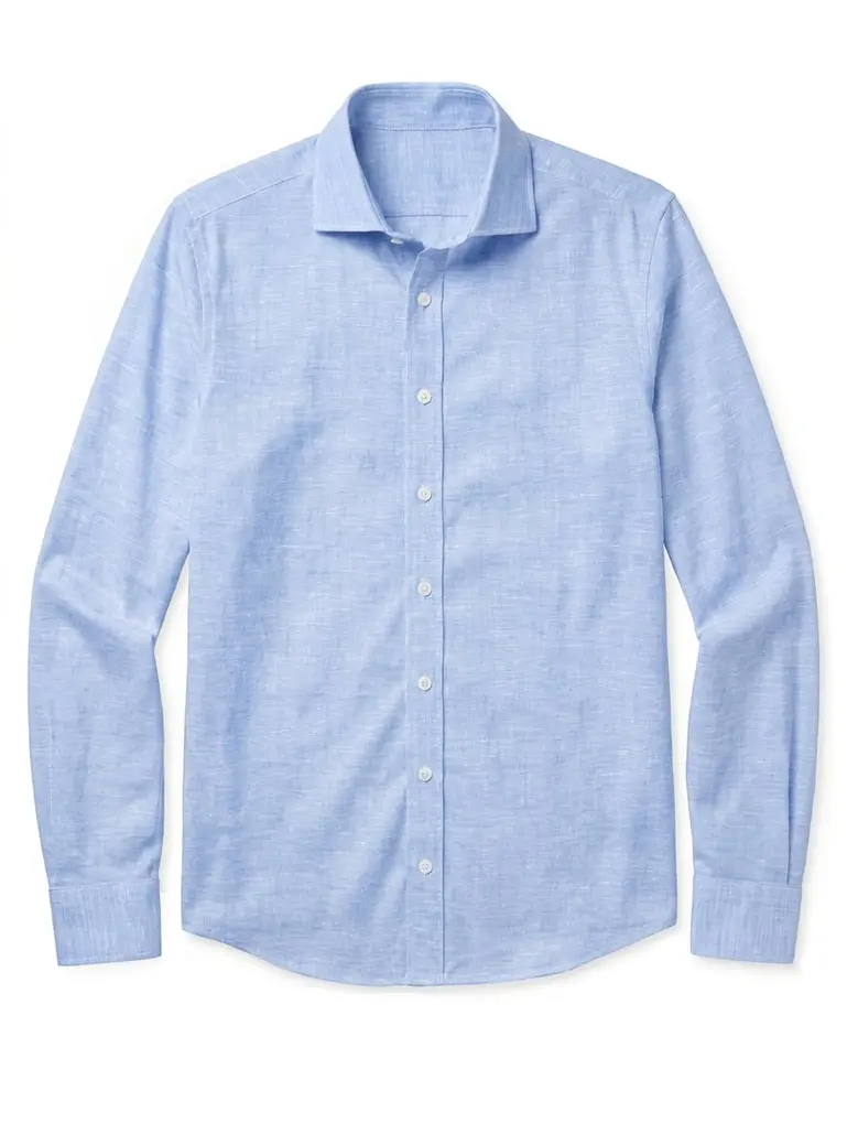 Camisa de popelina blanca lisa de fácil planchado