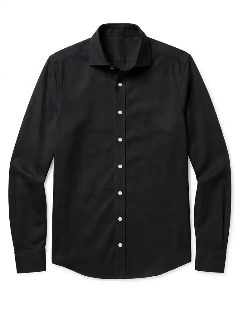 Camisa de popelina blanca lisa de fácil planchado