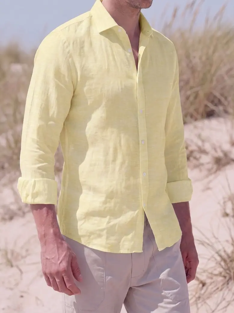 Camisa de popelina blanca lisa de fácil planchado