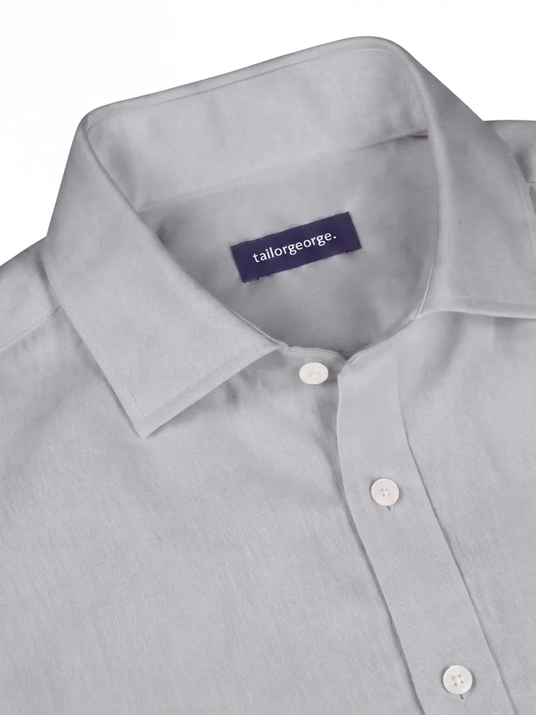 Camisa de popelina blanca lisa de fácil planchado