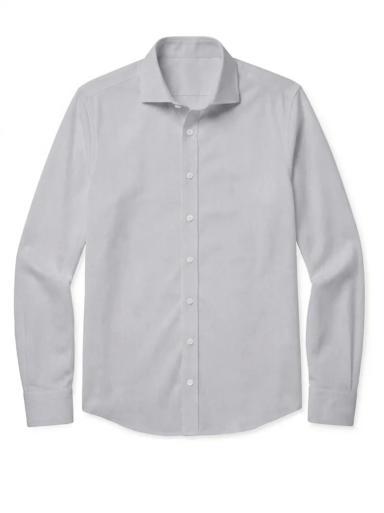 Camisa de popelina blanca lisa de fácil planchado