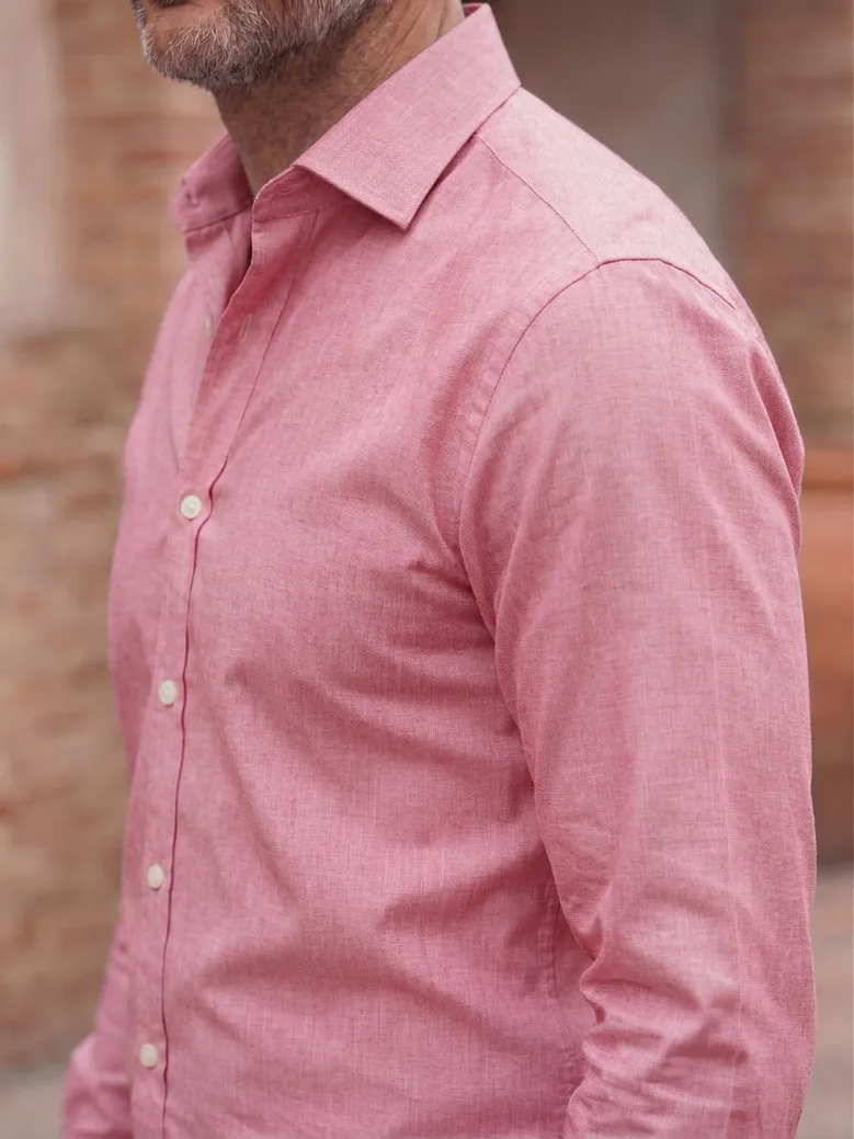 Camisa de popelina blanca lisa de fácil planchado
